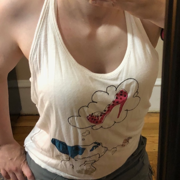 Vera Wang Tops - Princess Vera Wang Tank with Dog & Shoe Graphic L